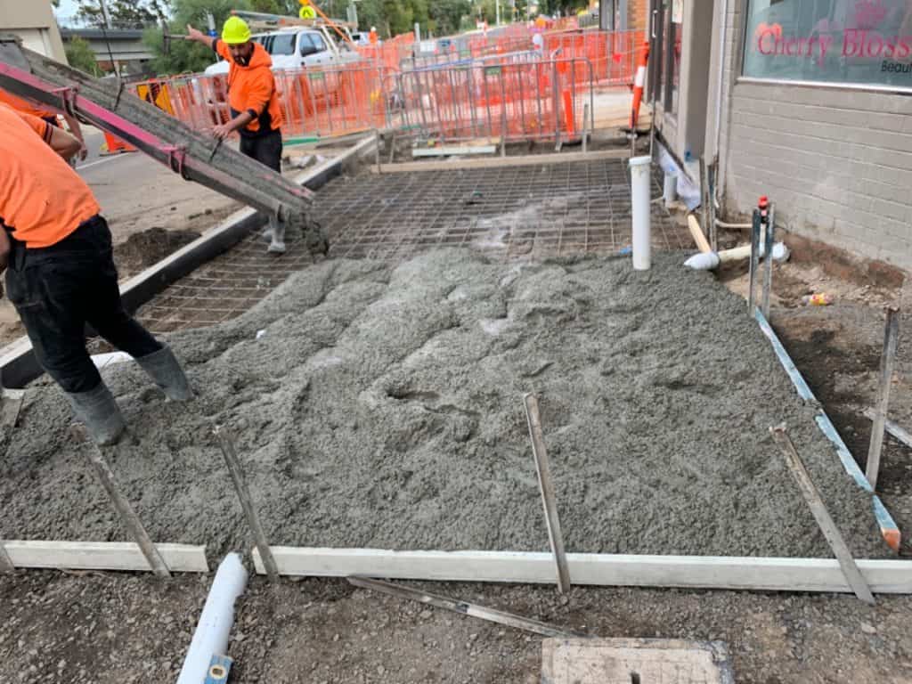 Concreters working in Geelong, Australia