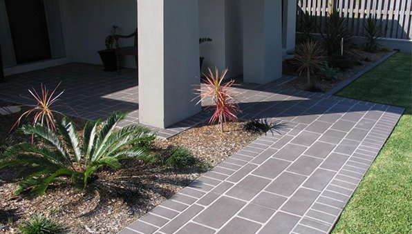 Beautiful decorative concrete patios walkway in Geelong, Australia
