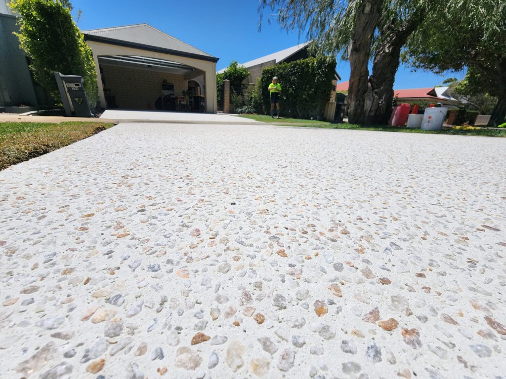 Concrete driveway sealing