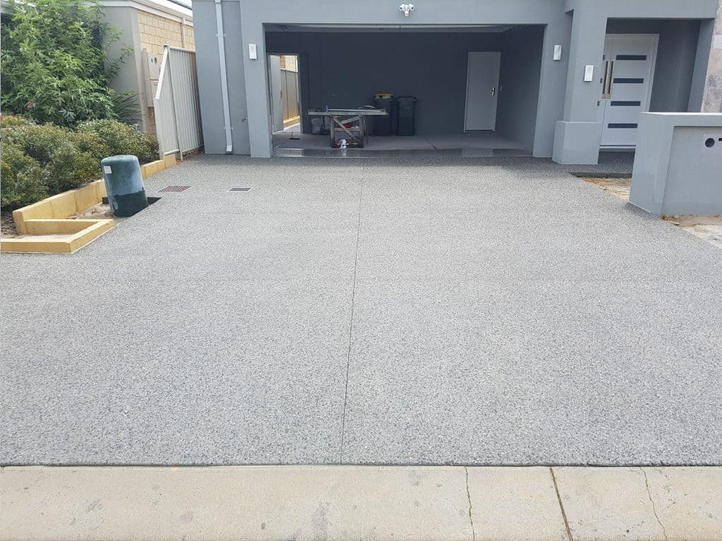 Concrete driveway installation